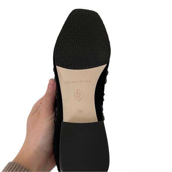 Donald Pliner Black Studded Women’s Flats, NWOT - Size 8